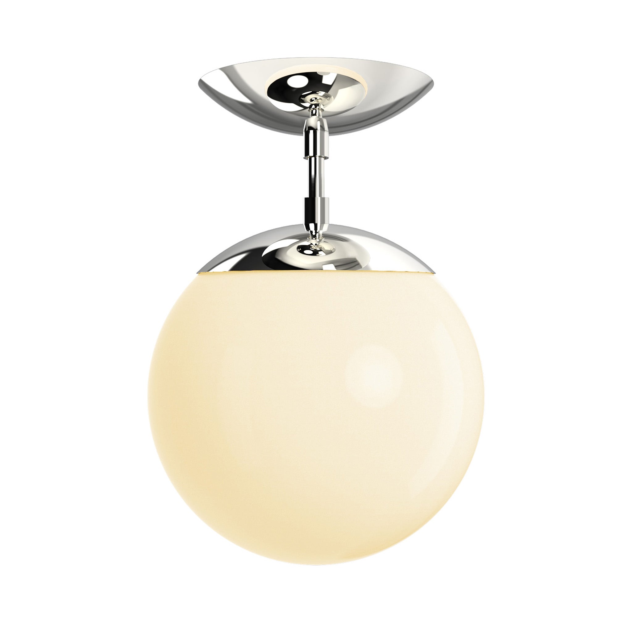 nickel cap flush mount 8" dutton brown lighting