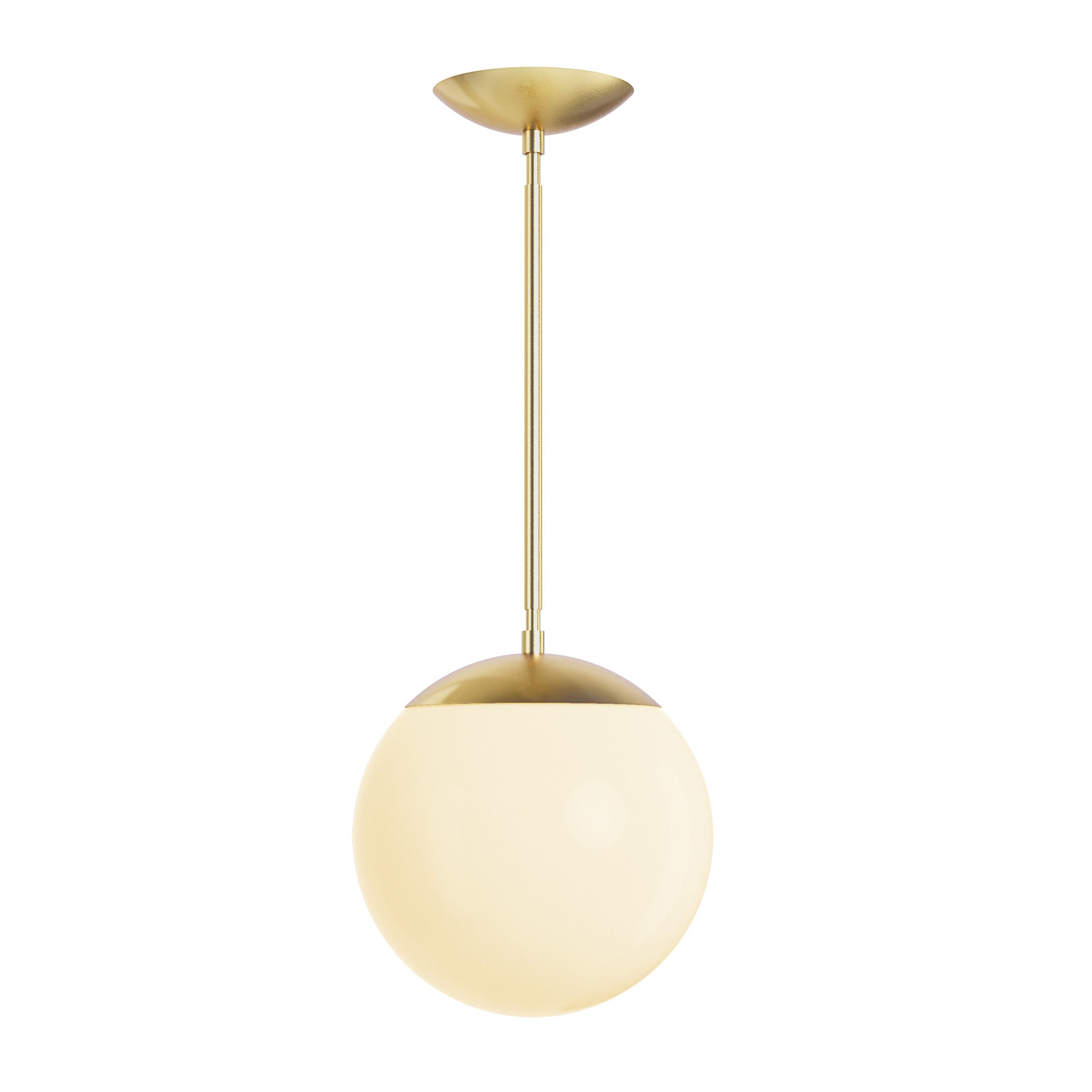 Brass cap globe pendant 10" dutton brown lighting
