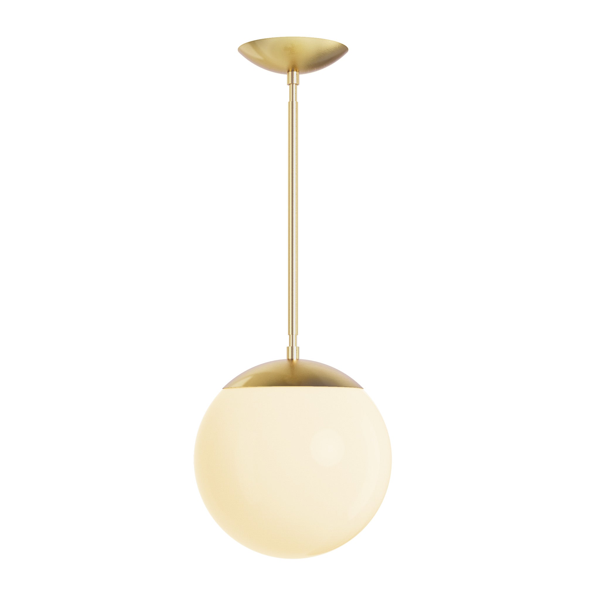 Brass cap globe pendant 10" dutton brown lighting
