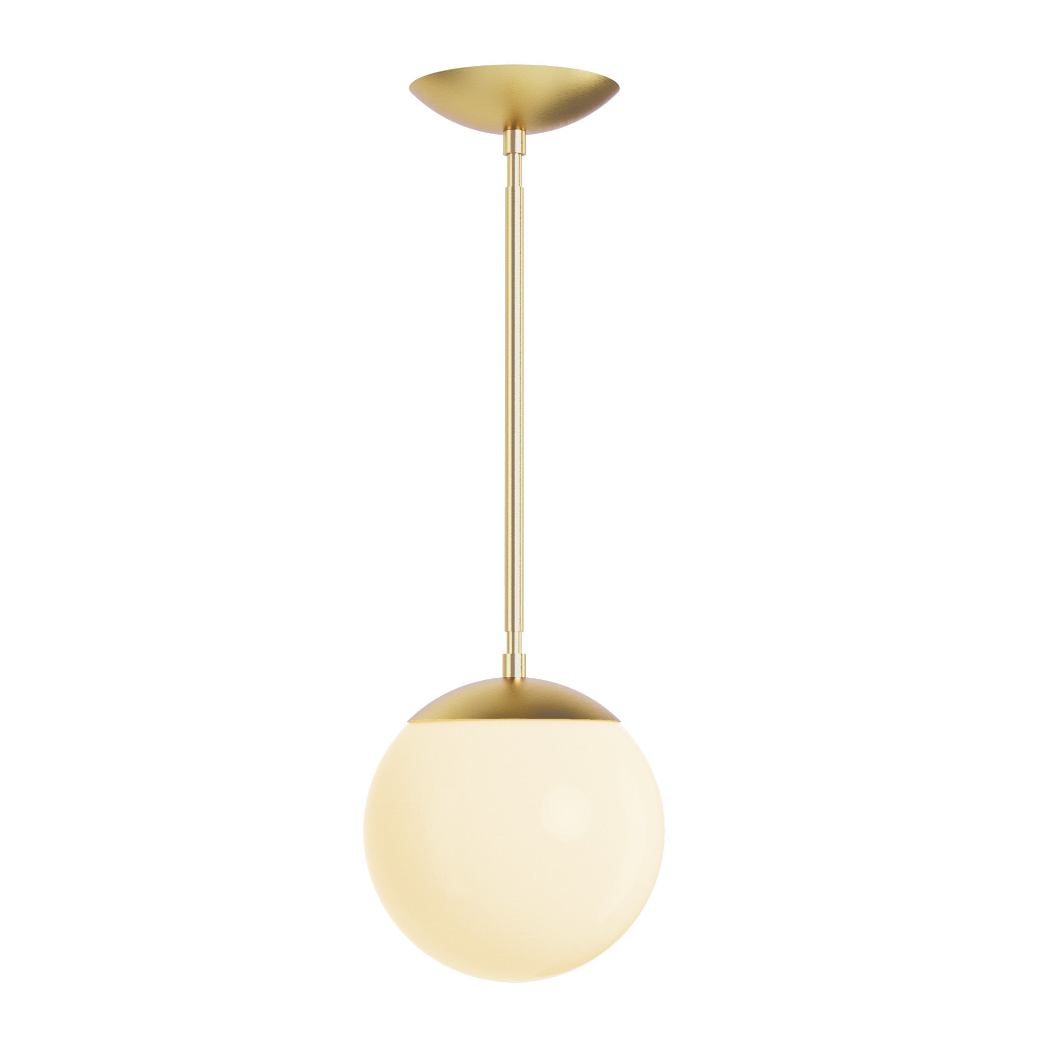 Brass cap globe pendant 8" Dutton Brown lighting