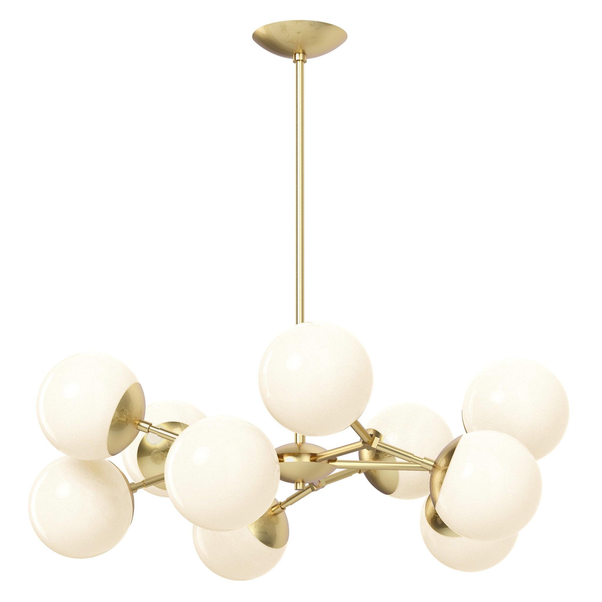 Brass Crown chandelier 32" Dutton Brown lighting
