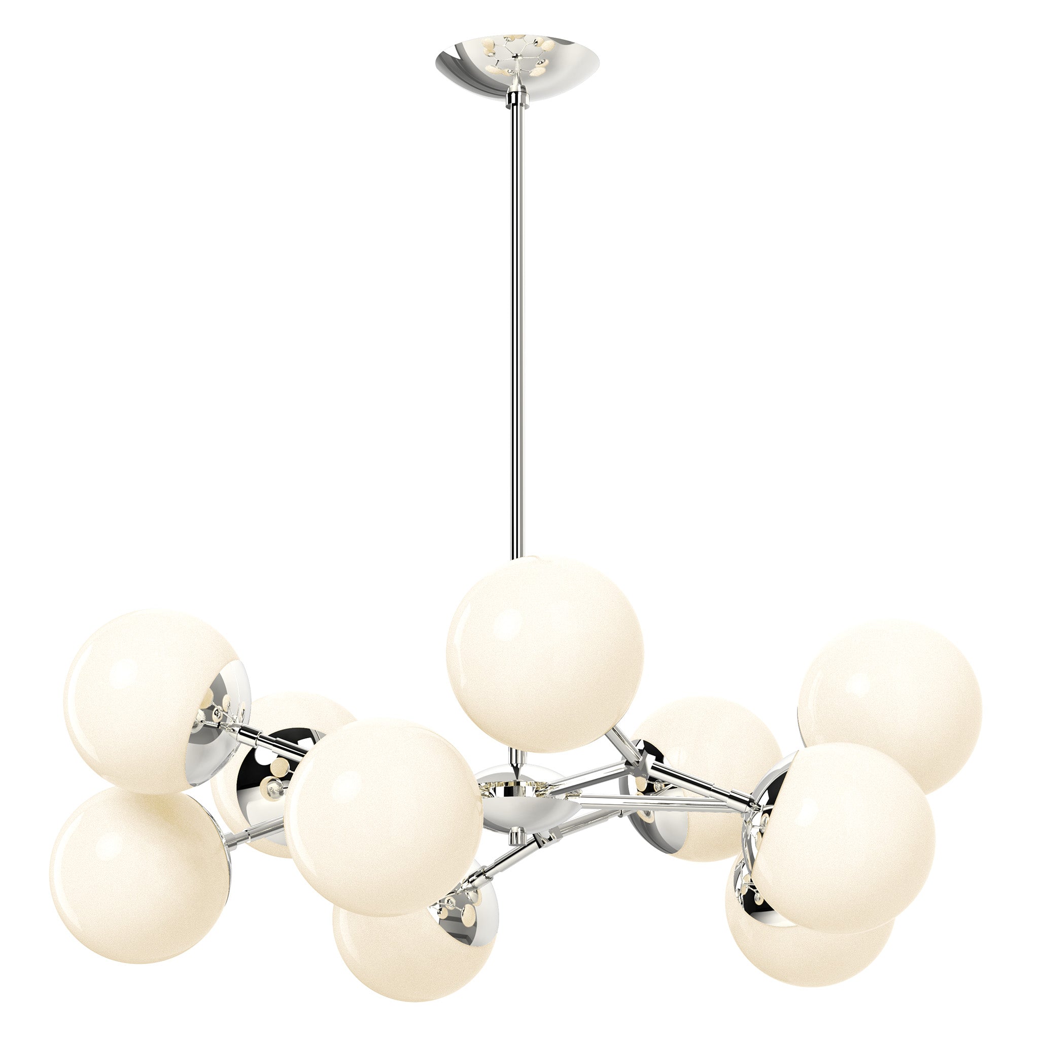 nickel Crown chandelier 32" Dutton Brown lighting