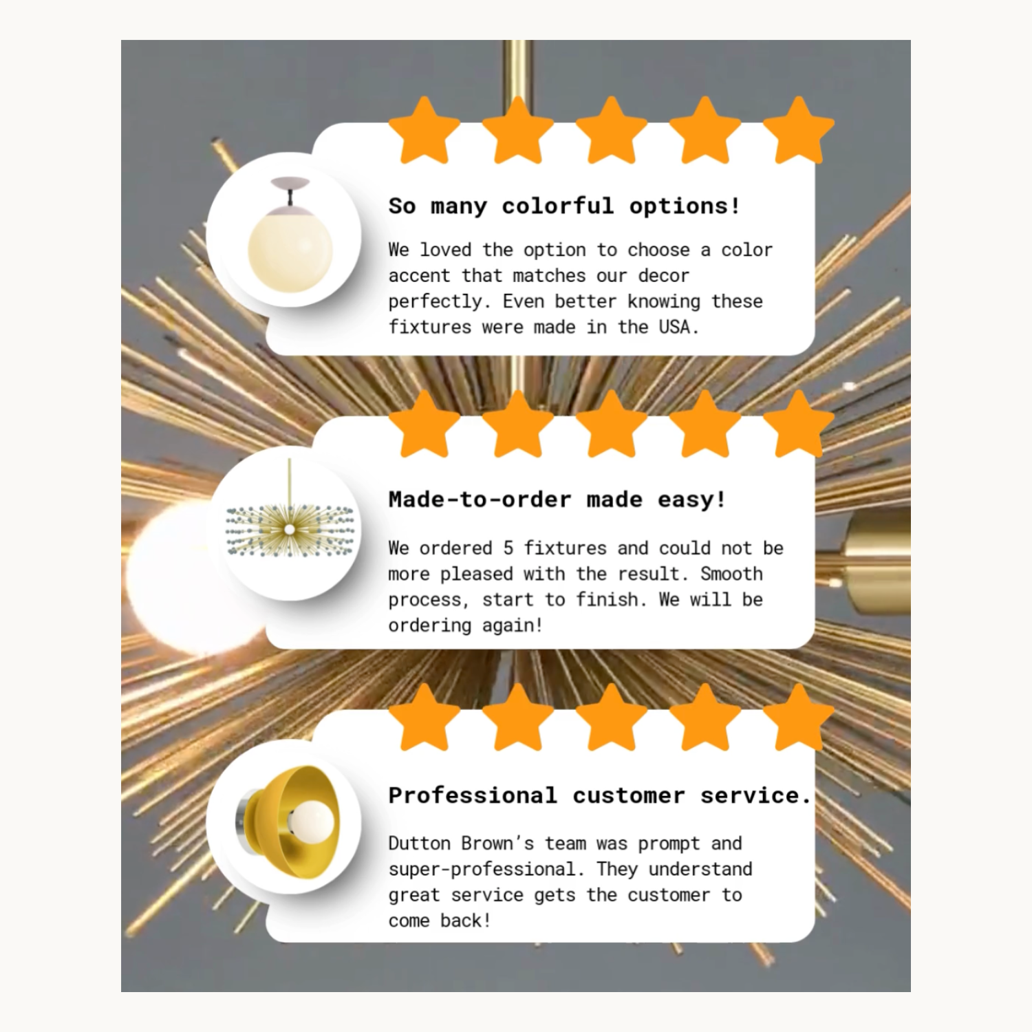 Reviews from customers