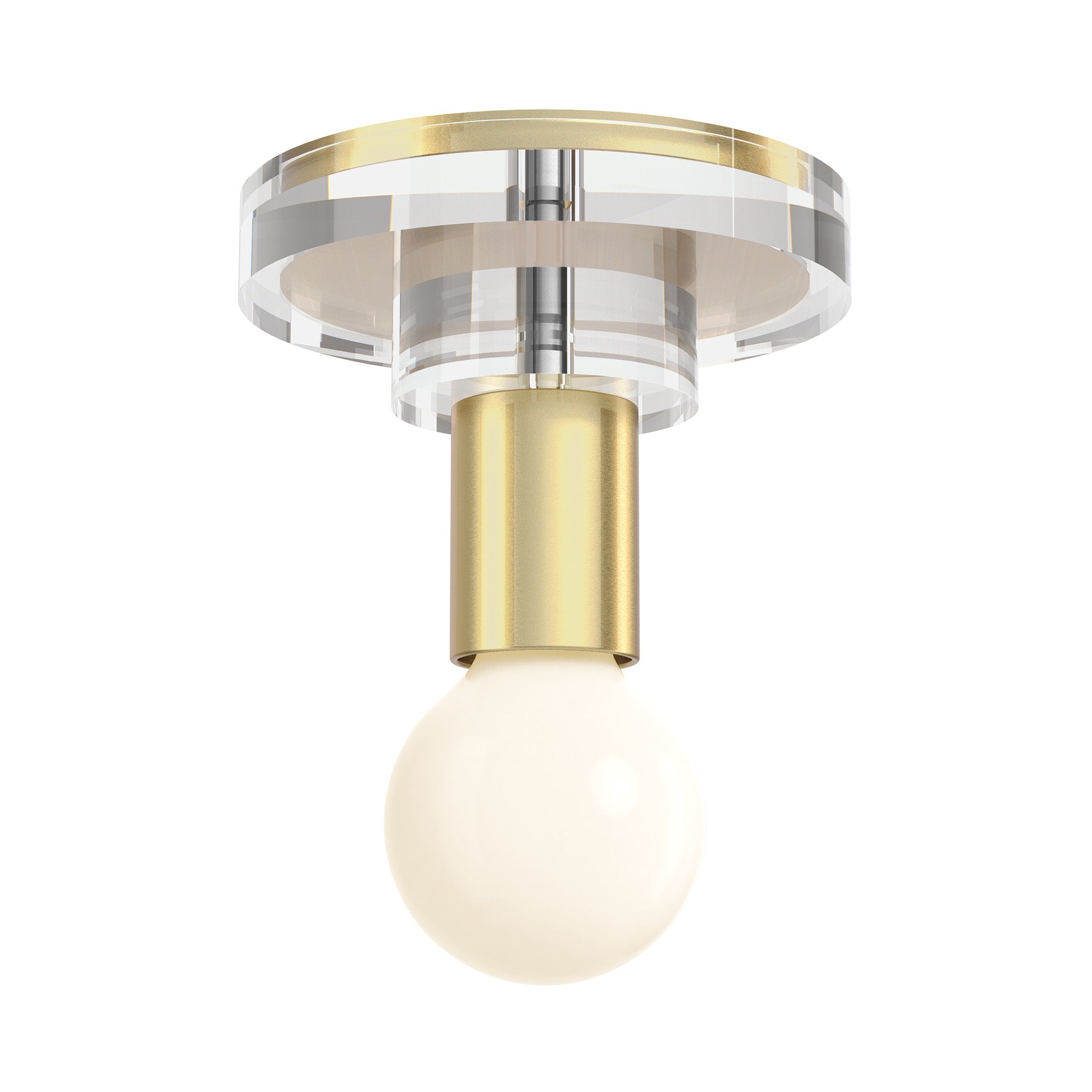 Brass Lepore flush mount Dutton Brown lighting