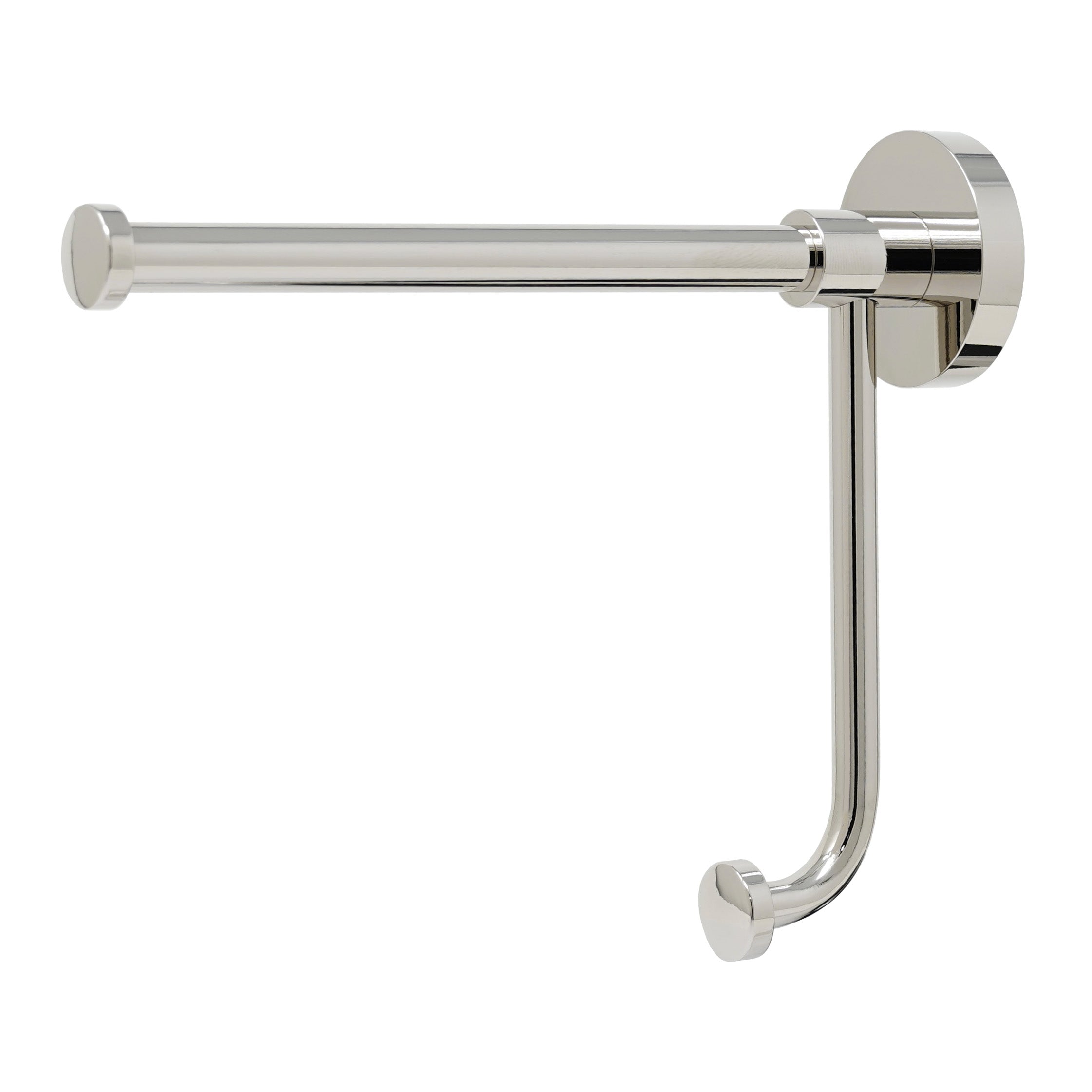 polished nickel Dapper wall hook 8" hardware Dutton Brown _hover