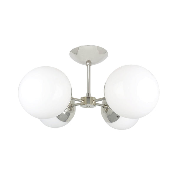Nickel Orbi flush mount Dutton Brown lighting