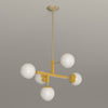 Prisma Chandelier 35 in Ochre with Brass hardware, 8-second product video. Dutton Brown lighting