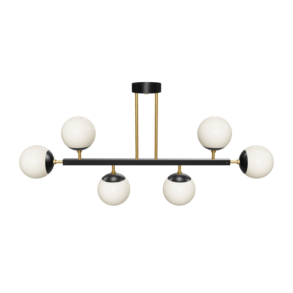 3D Viewer Dutton Brown Axia Chandelier Brass Black