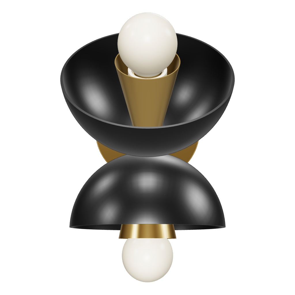 3D Viewer Dutton Brown Beso Sconce Brass Black