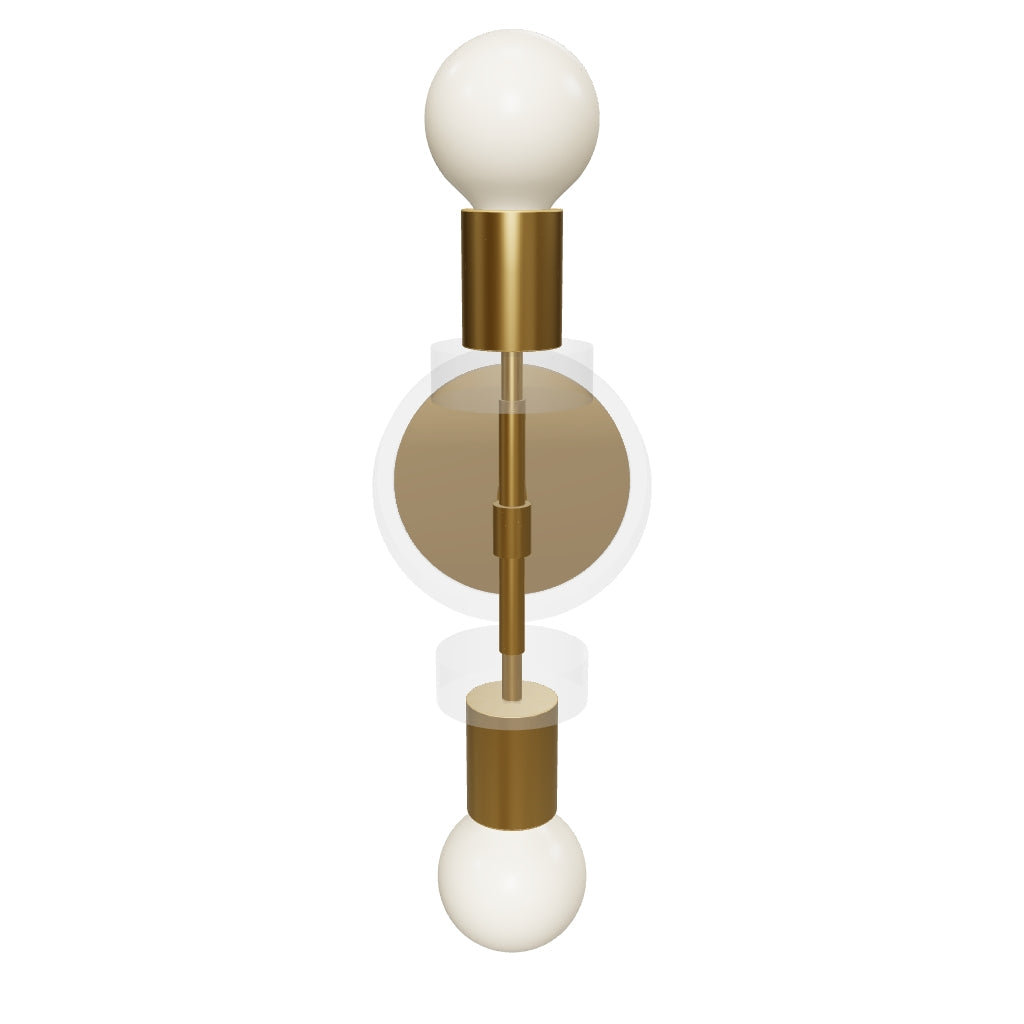 3D Viewer Dutton Brown Bianca Sconce 12 Brass