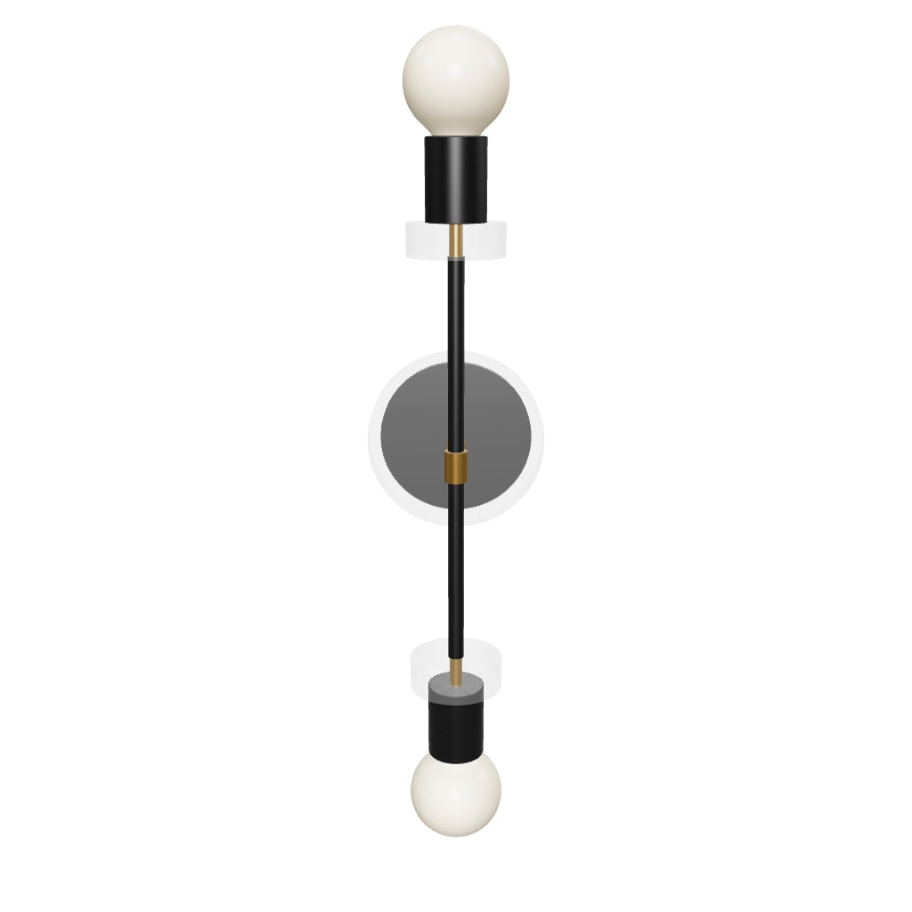 3D Viewer Dutton Brown Bianca Sconce 20 Brass Black