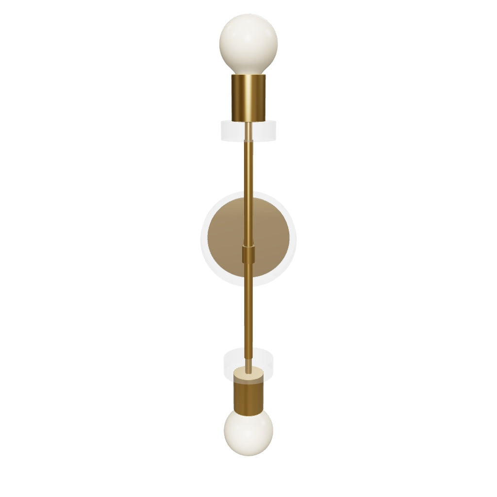 3D Viewer Dutton Brown Bianca Sconce 20 Brass