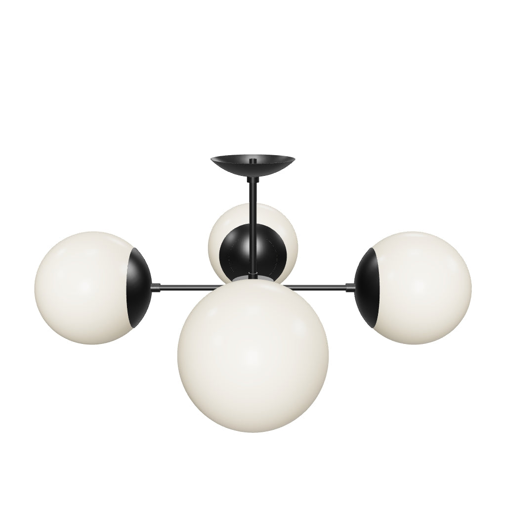 3D Viewer Dutton Brown Big Orbi Flush Mount Black