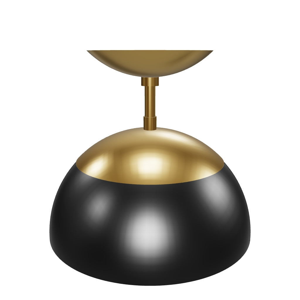 3D Viewer Dutton Brown Cadbury Flush Mount 10 Brass Black