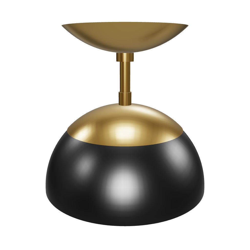 3D Viewer Dutton Brown Cadbury Flush Mount 8 Brass Black