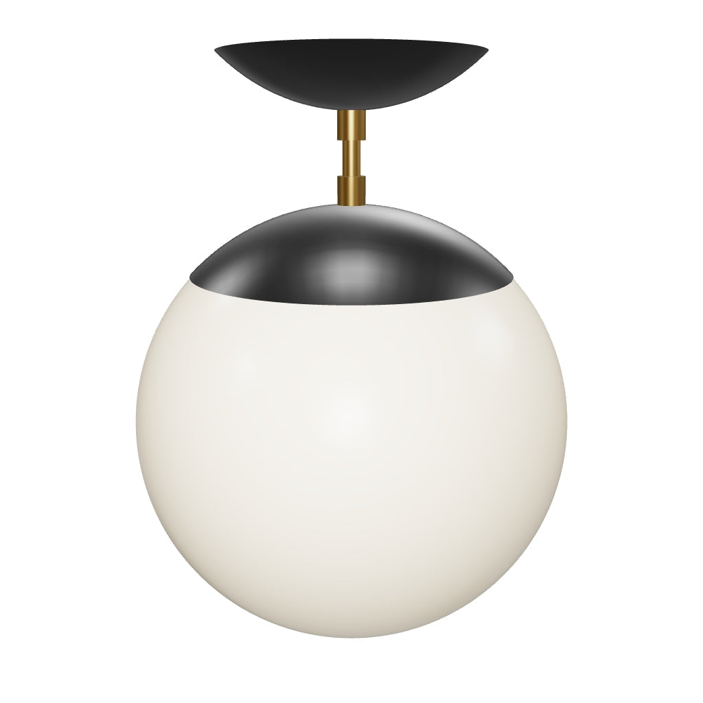 3D Viewer Dutton Brown Cap Flush Mount 10 Brass Black