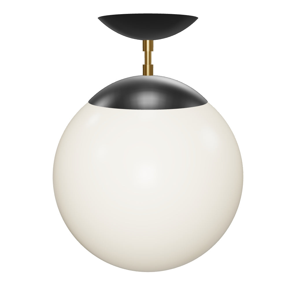 3D Viewer Dutton Brown Cap Flush Mount 12 Brass Black