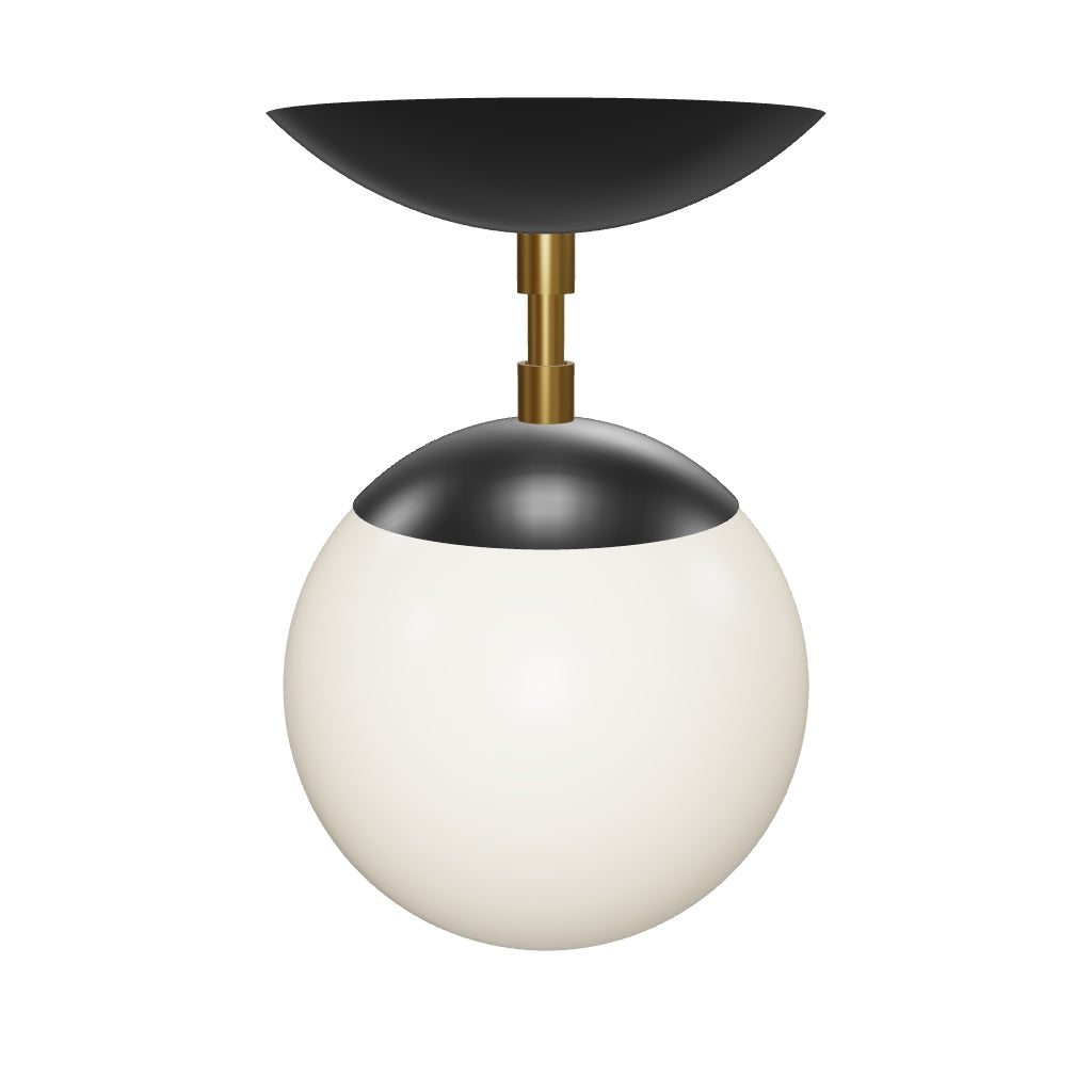 3D Viewer Dutton Brown Cap Flush Mount 6 Brass Black