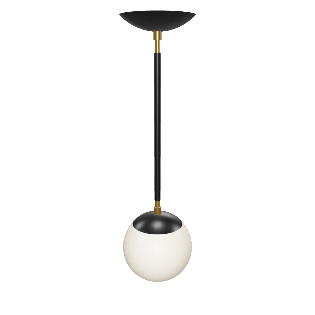 3D Viewer Dutton Brown Cap Pendant 6 Brass Black