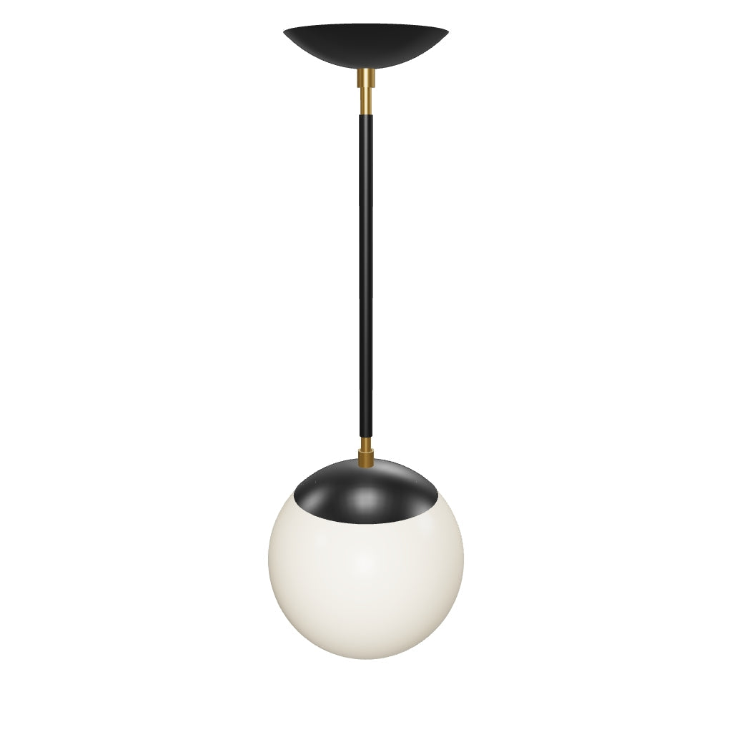 3D Viewer Dutton Brown Cap Pendant 8 Brass Black