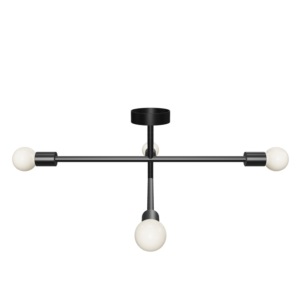 3D Viewer Dutton Brown Captain Flush Mount 29 Brass Black