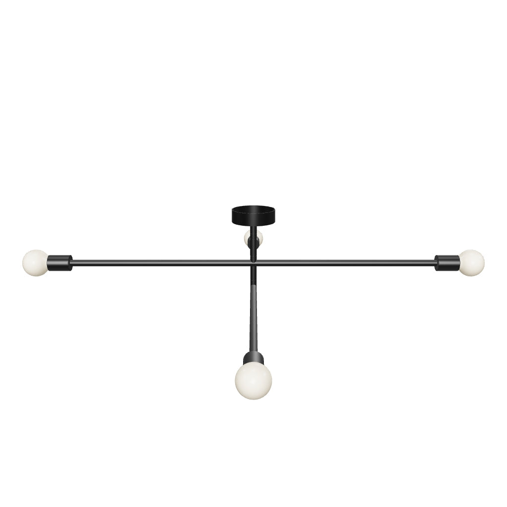 3D Viewer Dutton Brown Captain Flush Mount 47 Brass Black