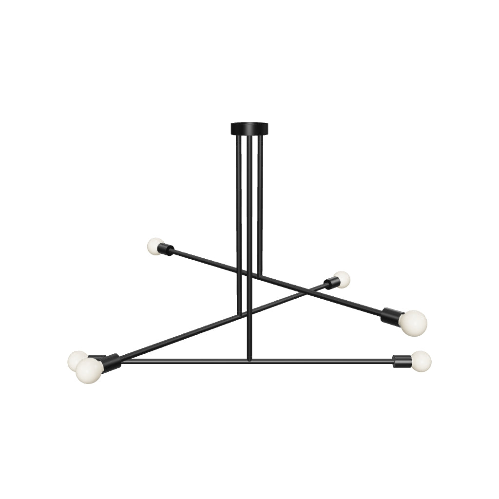 3D Viewer Dutton Brown Commander Chandelier 47 Brass Black