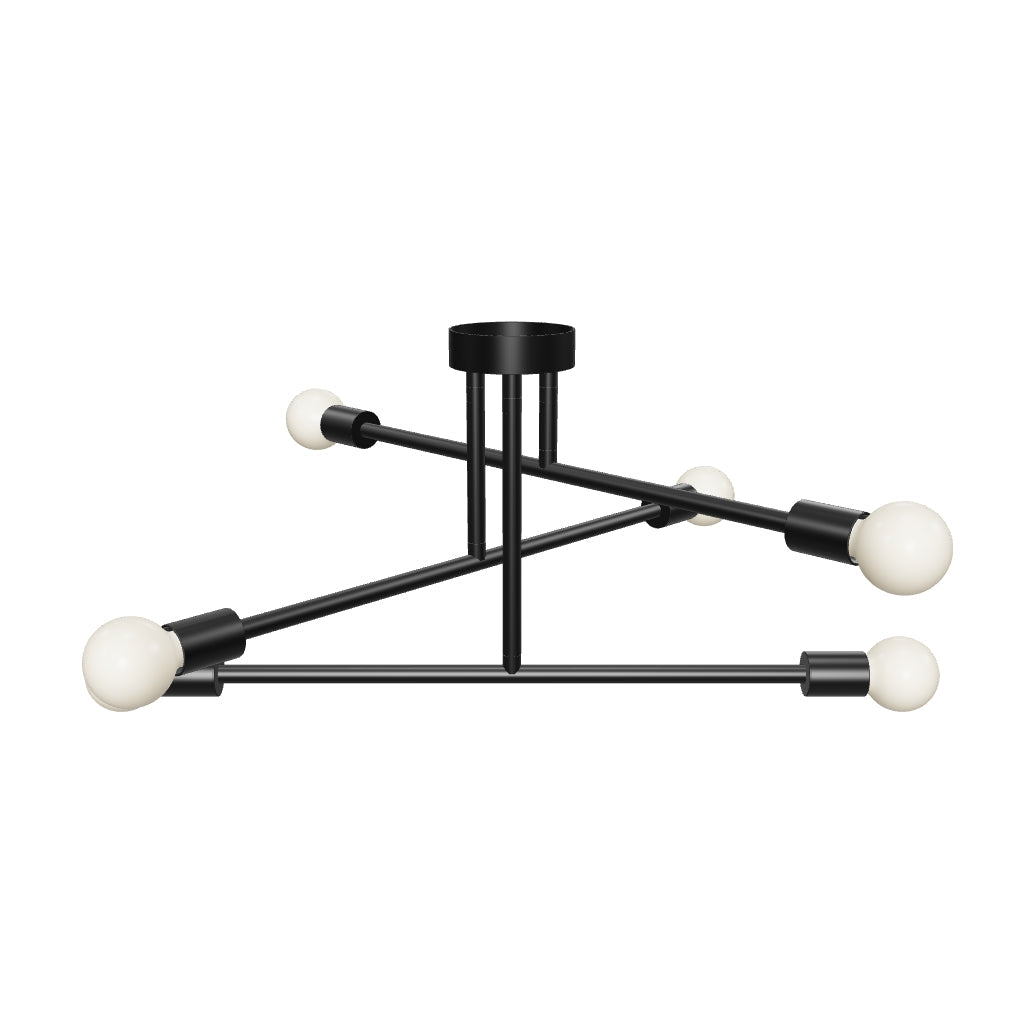 3D Viewer Dutton Brown Commander Flush Mount 29 Brass Black