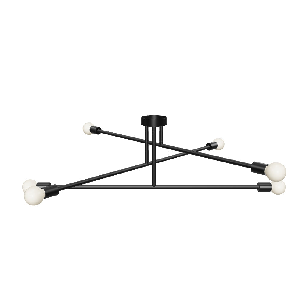 3D Viewer Dutton Brown Commander Flush Mount 47 Brass Black