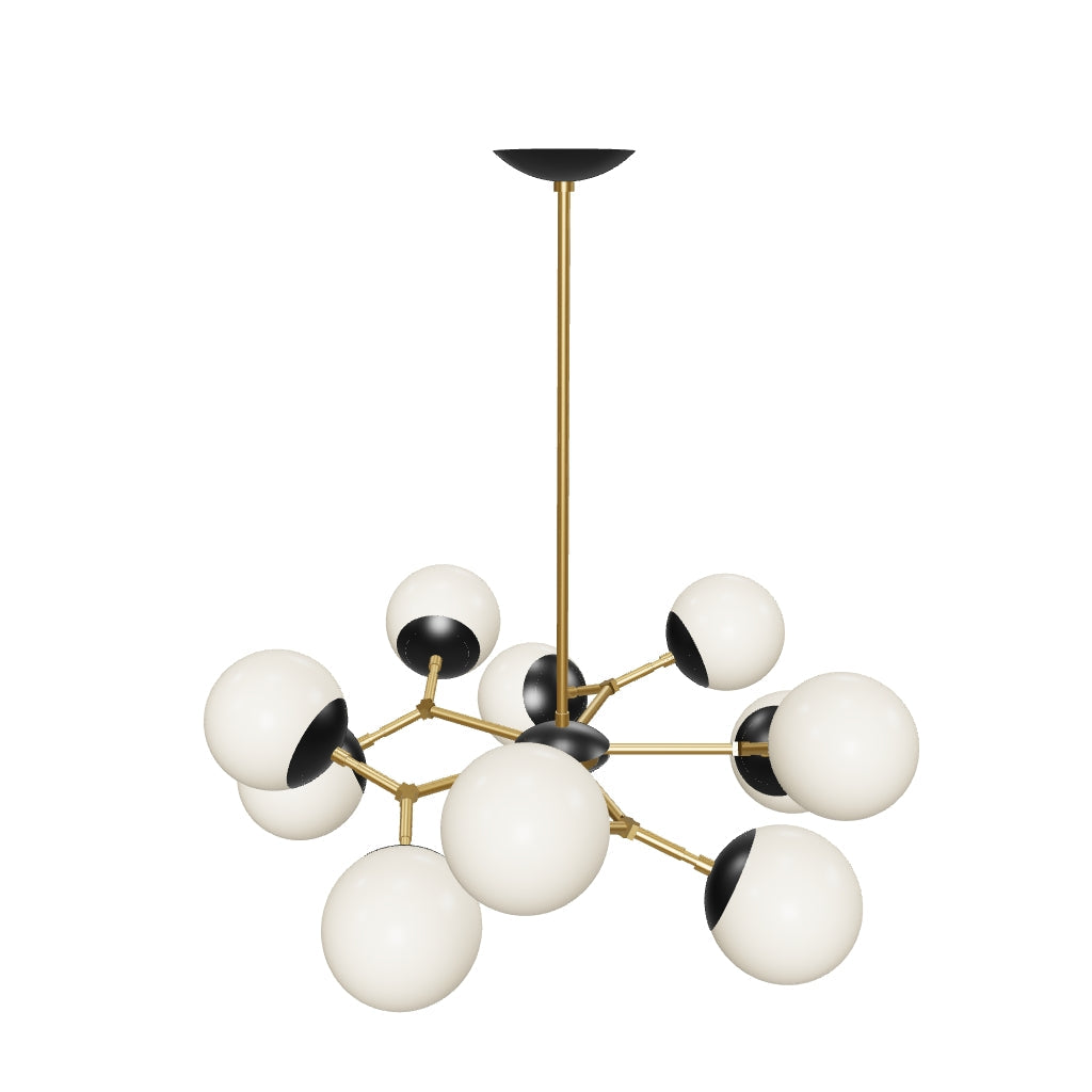 3D Viewer Dutton Brown Crown Chandelier 32 Brass Black