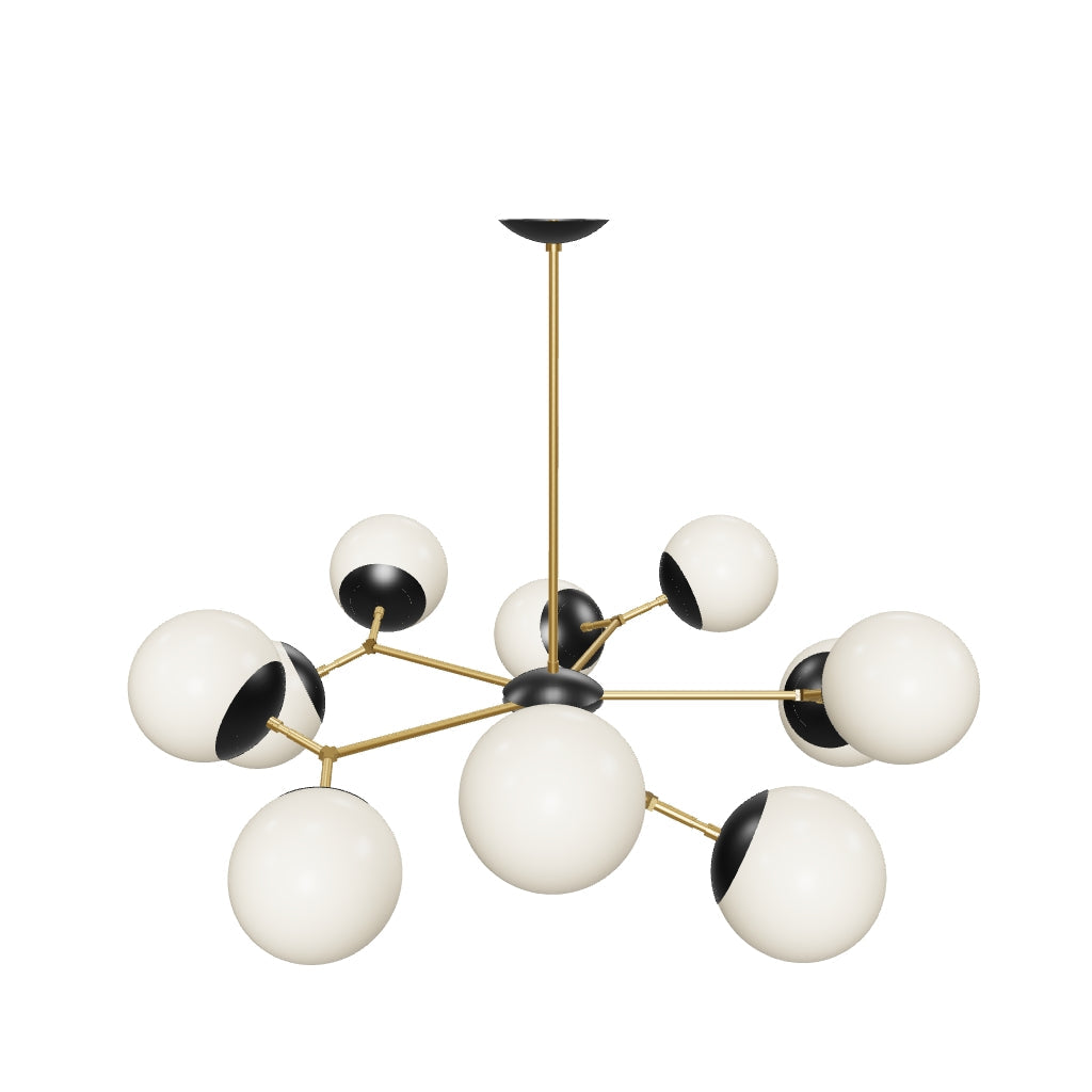 3D Viewer Dutton Brown Crown Chandelier 46 Brass Black