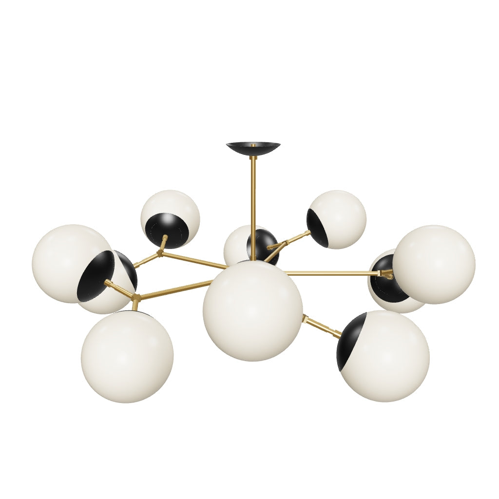 3D Viewer Dutton Brown Crown Flush Mount 46 Brass Black