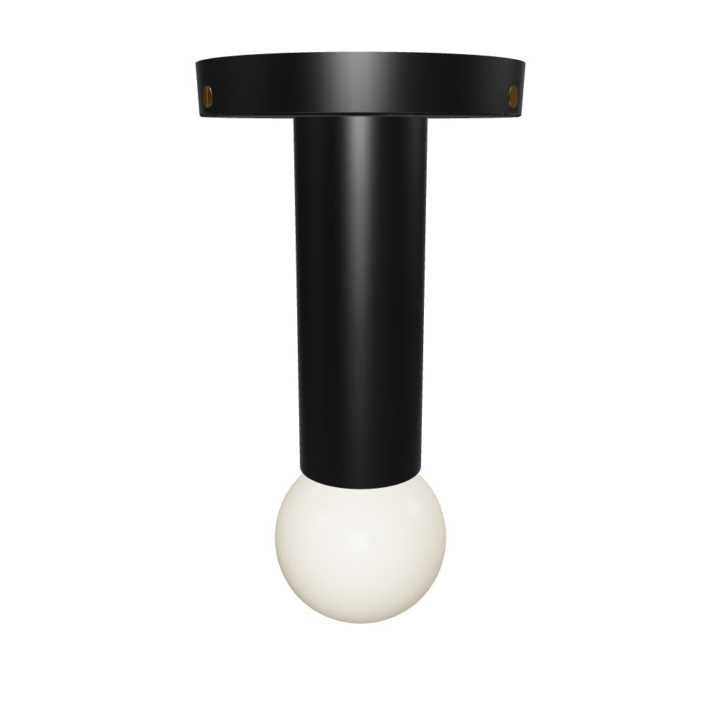 3D Viewer Dutton Brown Eureka Flush Mount Brass Black