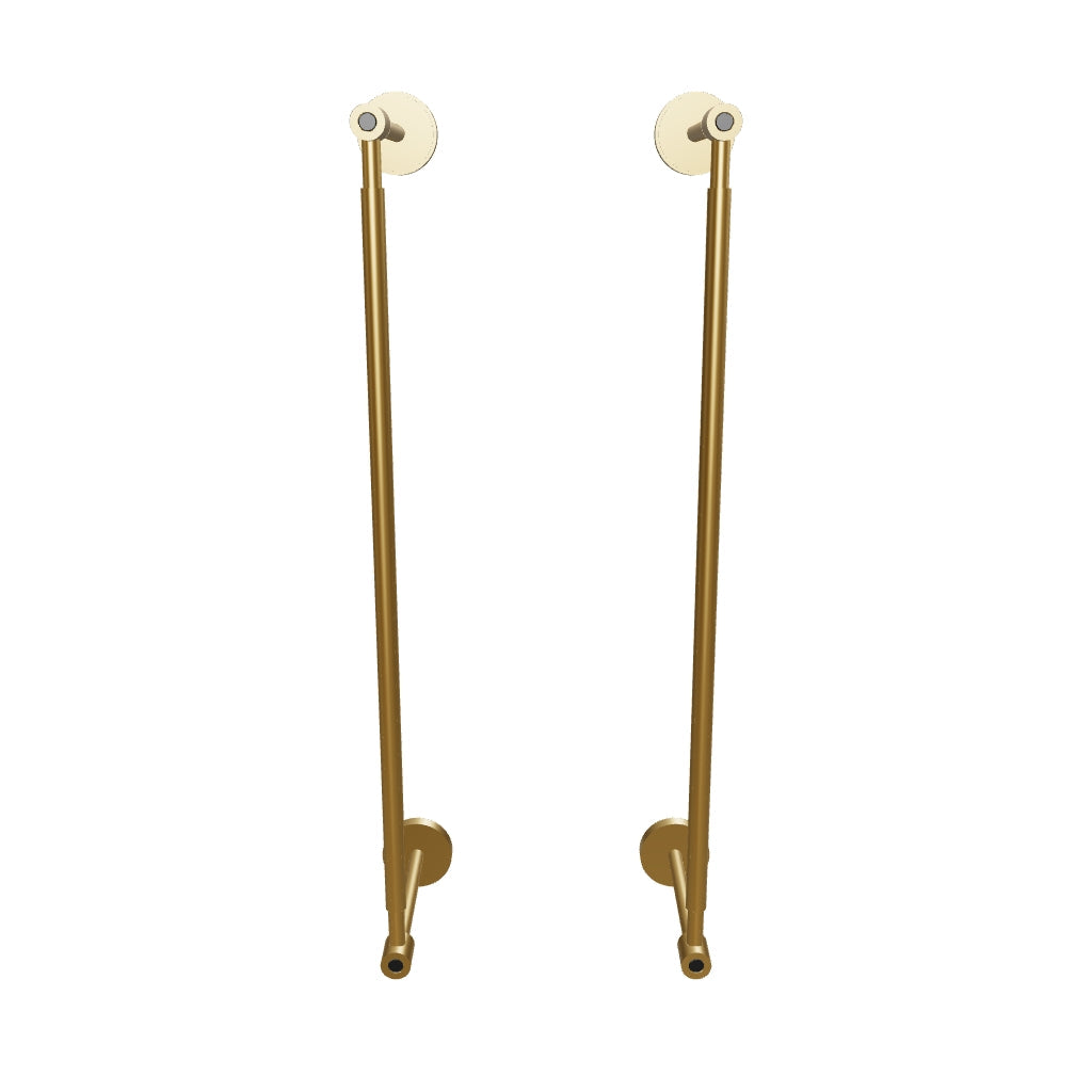 3D Viewer Dutton Brown Head Towel Rack 18in Brass Black