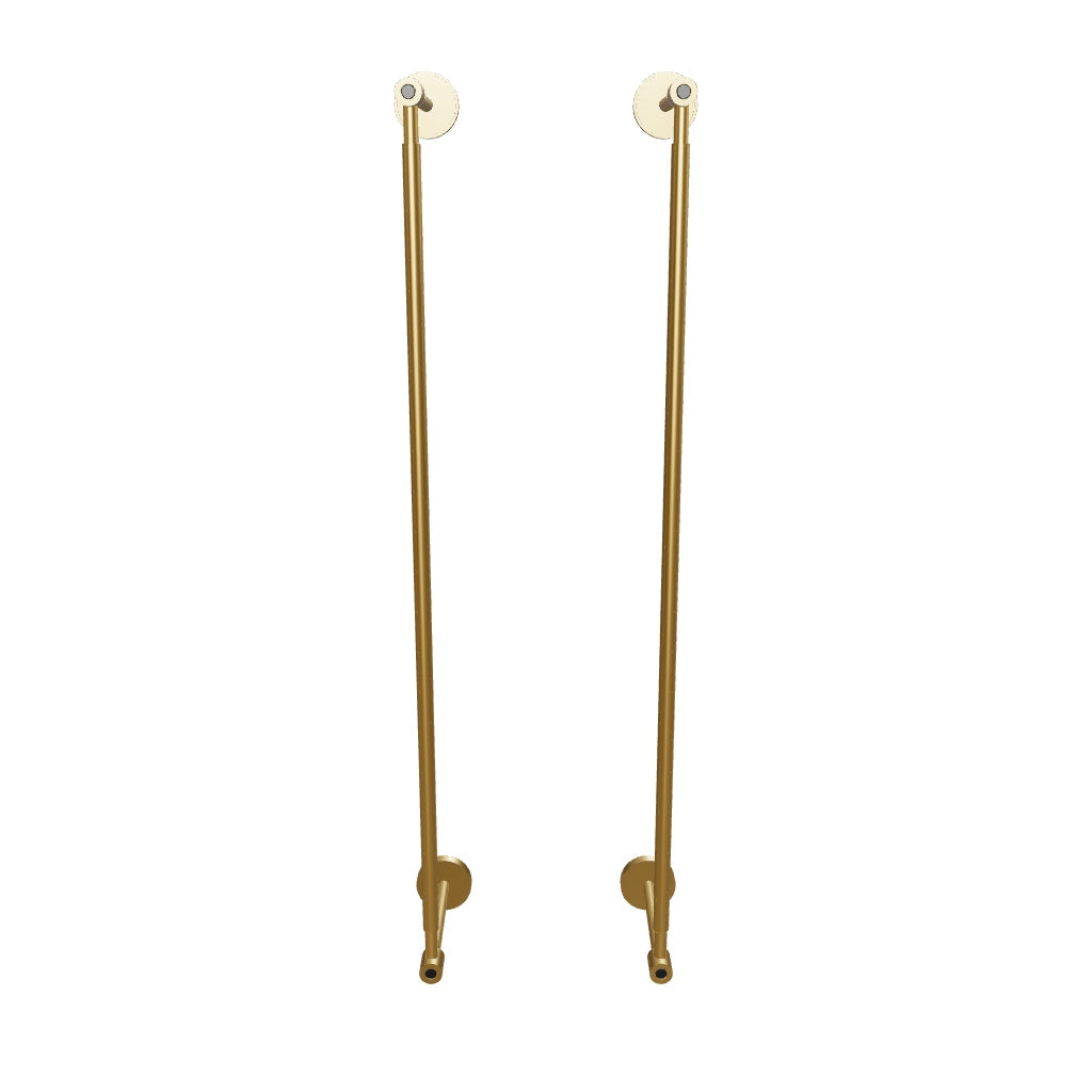 3D Viewer Dutton Brown Head Towel Rack 24in Brass Black