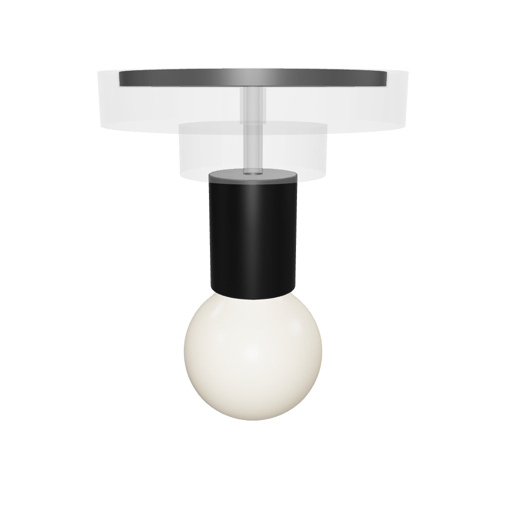 3D Viewer Dutton Brown Lepore Flush Mount Black
