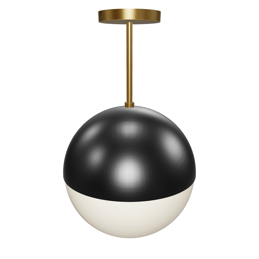 3D Viewer Dutton Brown Lure Flush Mount 12 Brass Black