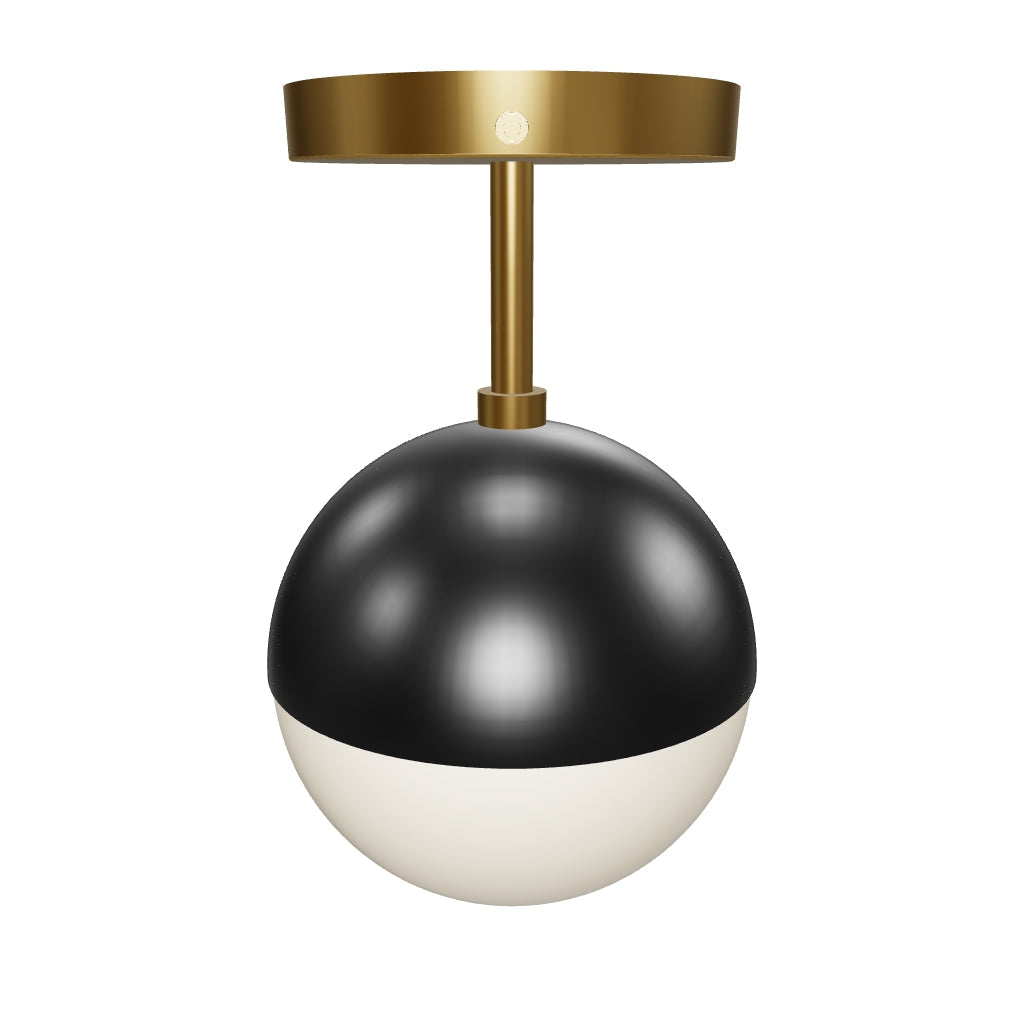 3D Viewer Dutton Brown Lure Flush Mount 6 Brass Black