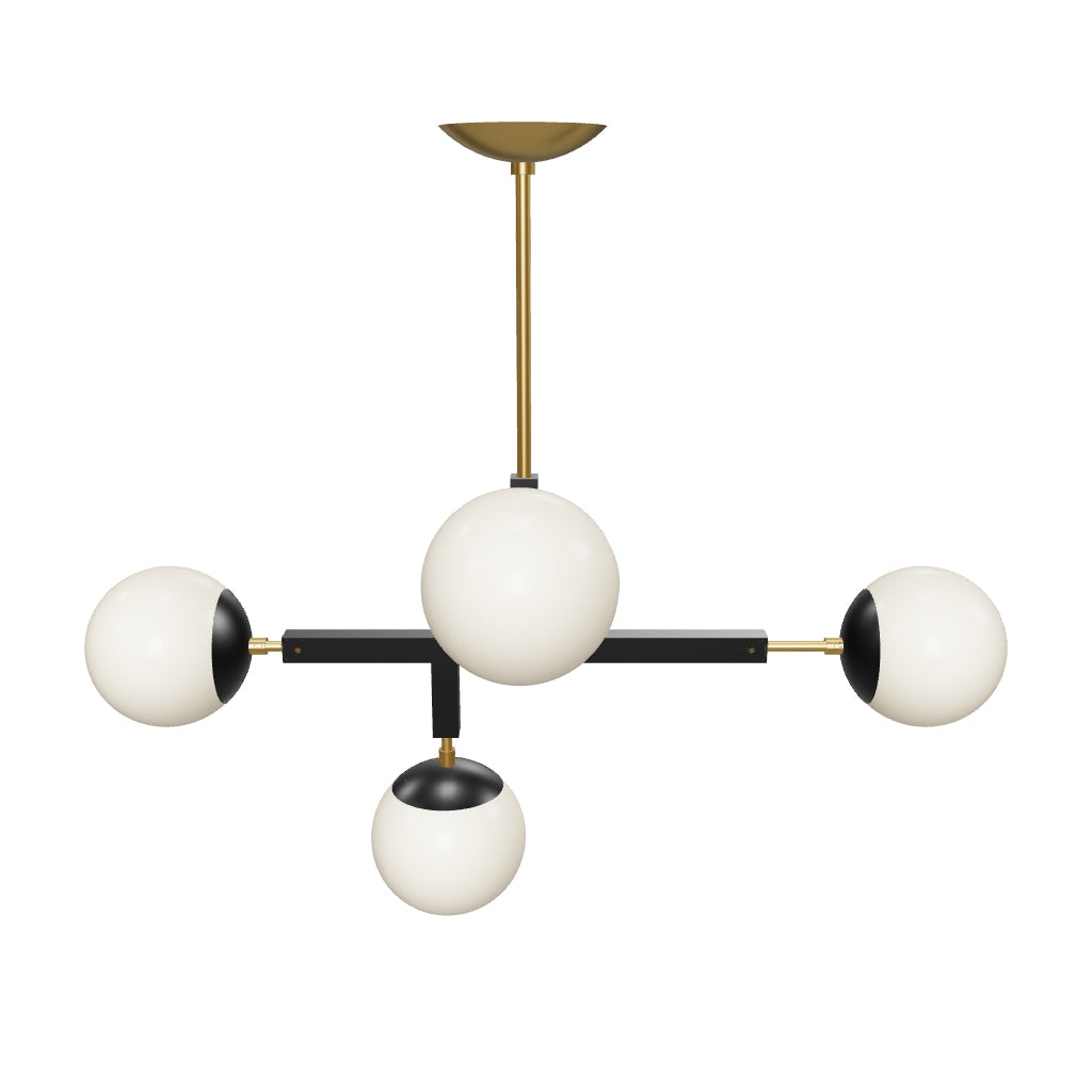 3D Viewer Dutton Brown Prisma Chandelier 35 Brass Black