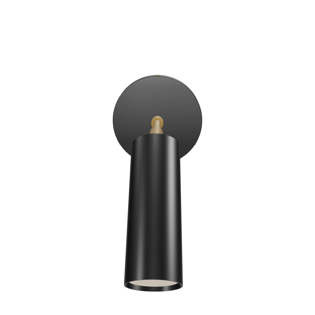 3D Viewer Dutton Brown Reader Sconce 3in Arm Brass Black