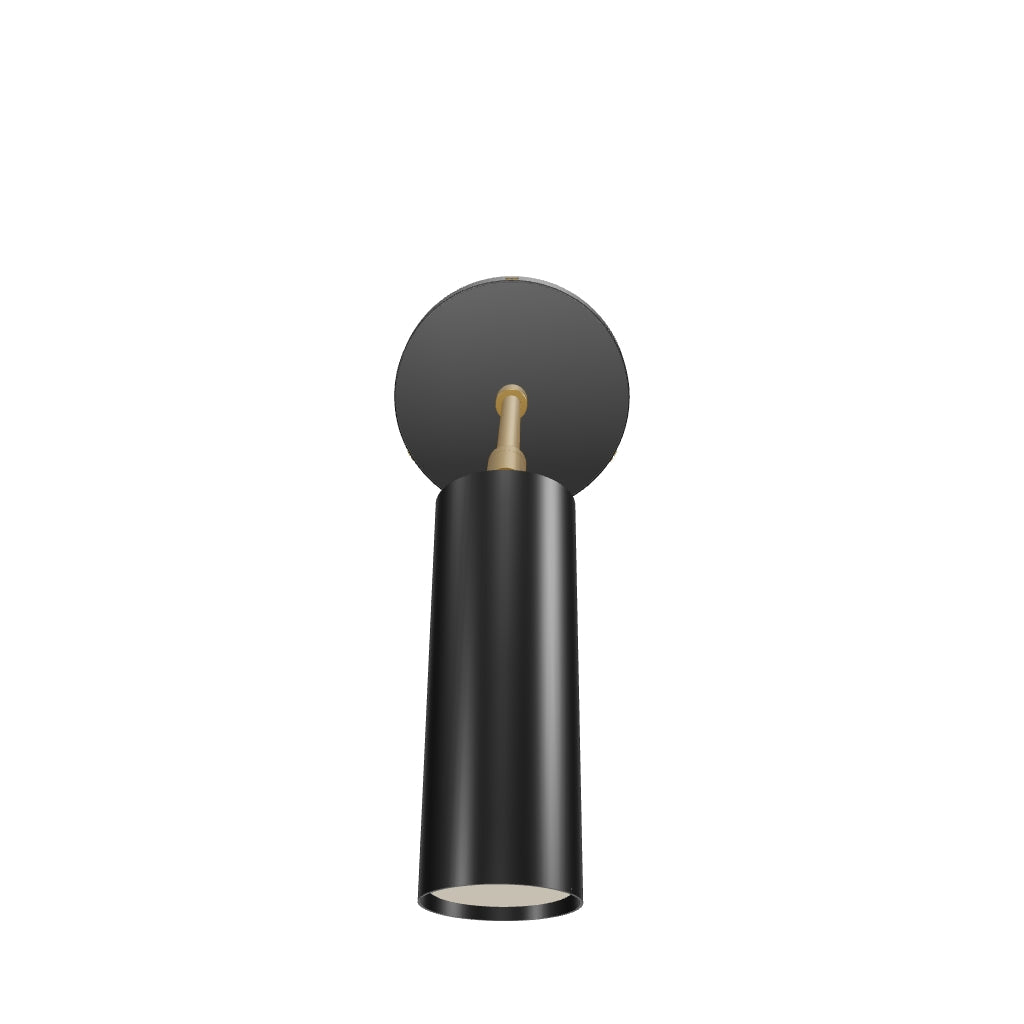 3D Viewer Dutton Brown Reader Sconce 6in Arm Brass Black