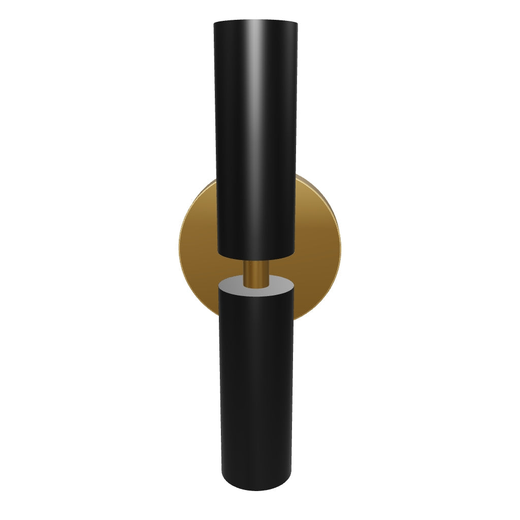 3D Viewer Dutton Brown Ruler Sconce Brass Black