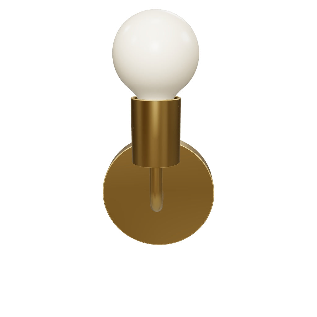 3D Viewer Dutton Brown Snug Sconce Brass