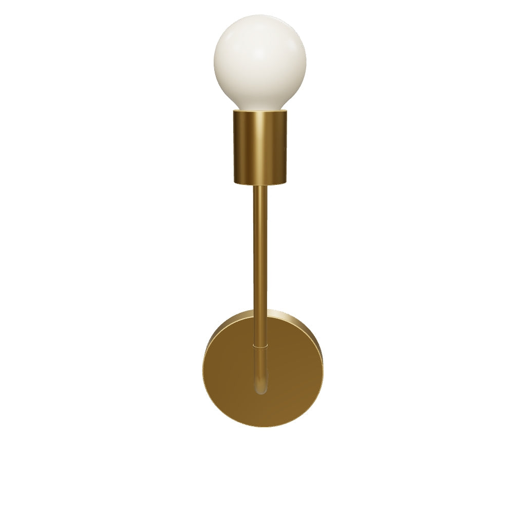 3D Viewer Dutton Brown Tall Snug Sconce Brass