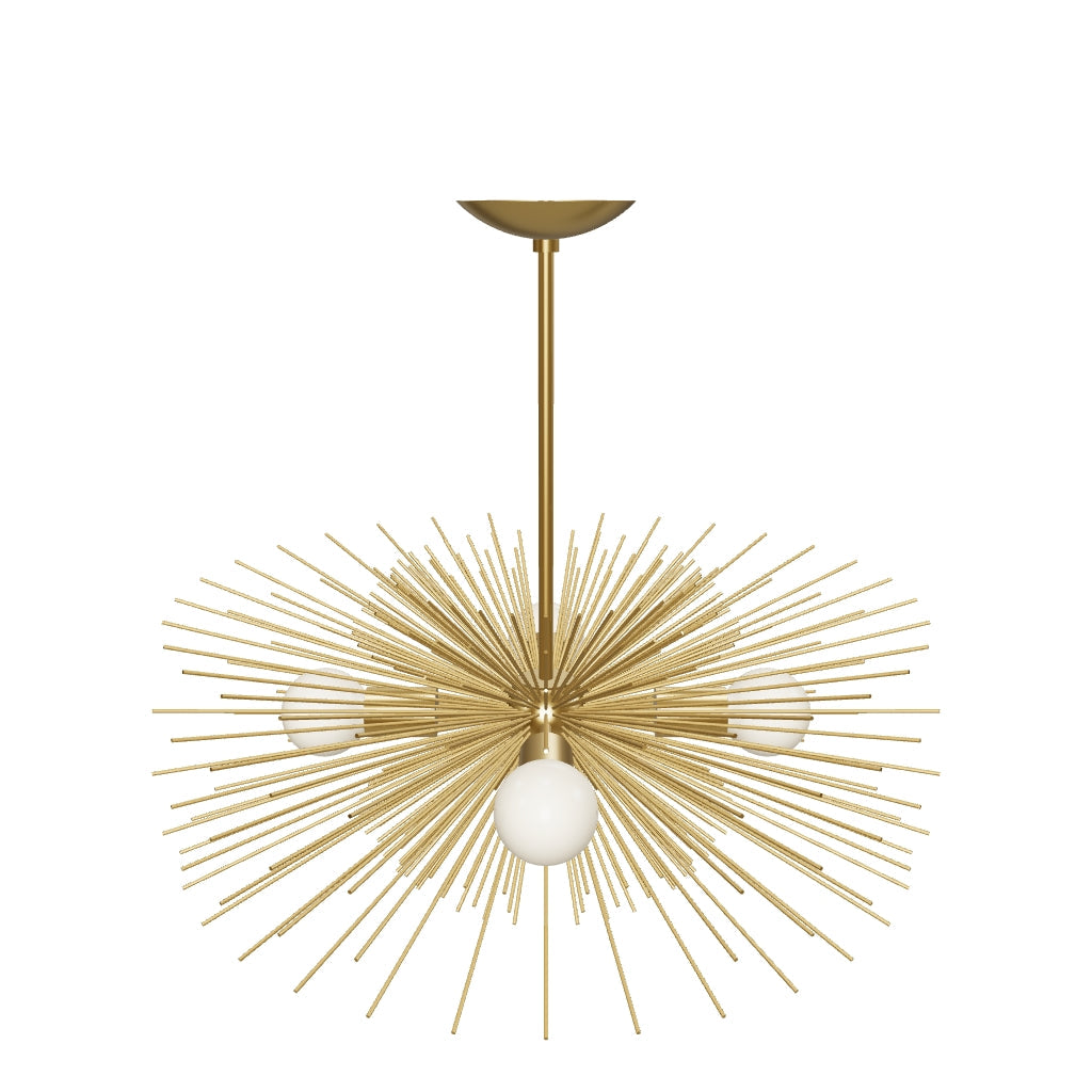 3D Viewer Dutton Brown Urchin Chandelier 27 Brass