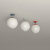 Cap Flush Mount 12 in Lagoon with Brass, Chalk with Nickel and Riding Hood Red with Black hardware, 8-second product video. Dutton Brown lighting