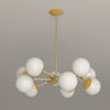 Crown Chandelier 32 in Ochre with Brass hardware, 8-second product video. Dutton Brown lighting