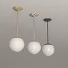 Cap Pendant 8 in All Brass, All Nickel and All Black, 8-second product video. Dutton Brown lighting