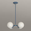 Orbi Chandelier in Slate Blue with Brass hardware, 8-second product video. Dutton Brown lighting