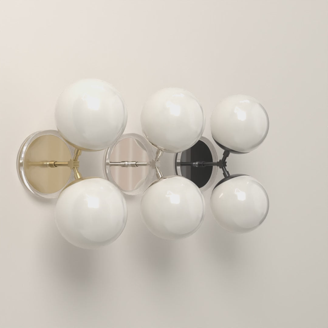 Visage Sconce 6 in All Brass, All Nickel and All Black, 8-second product video. Dutton Brown lighting